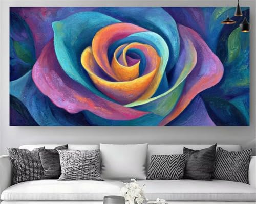 Peinture Diamant Rose 5D pour Salon | Grand Kit Mosaïque DIY 80x160
