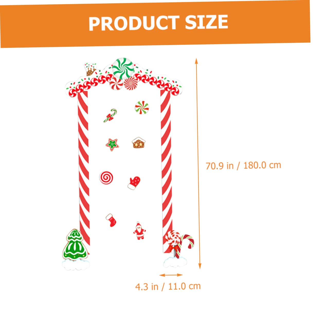 PRETYZOOM 4 Set Adesivi Natalizi Per Telaio Della Porta Muro Di Natale Decorazione Natalizia La Finestra Di Natale Aggrappa Ornamento Di Pan Di Home Decor Rosso Carta Rivestita