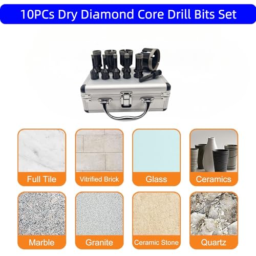 Set 10 brocas de diamante secas para cerámica y mármol miniatura 7