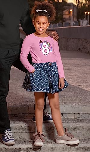 Image of Unicorn Birthday Shirts for Toddler Girls Outfit 7th 8th Shirt Seven Eight Year Old