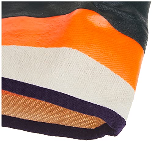 Mcr Safety 6410Sc Double-Dipped Pvc Jersey Lined Sandpaper Finish Men's Gloves With Plasticized Safety Cuff, Green/Orange, Large, 1-Pair #TOP3