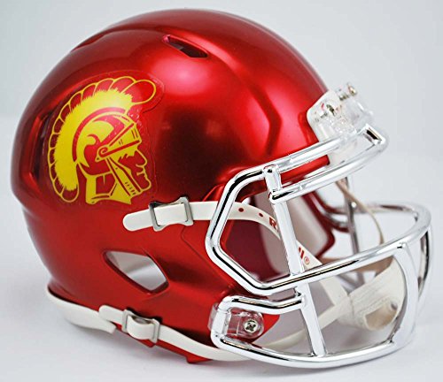 USC Trojans Alternate Chrome Riddell Speed Mini Helmet