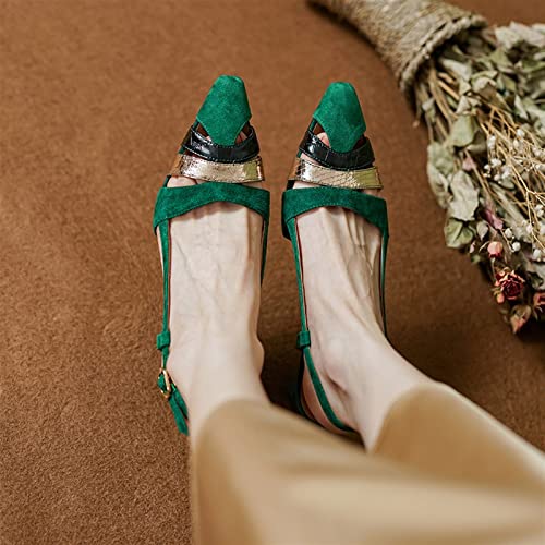 Sandales à talon stables contre la fatigue avec bride slingback à boucle