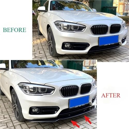 Diffuseur de pare-chocs avant aérodynamique pour BMW Série 1, splitters noir brillant - 6