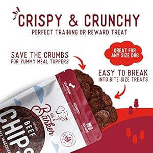 Beg & Barker Beef Chips for Canine (8 Ounce, Pack of 1) – Single Ingredient Canine Treats Made for Massive & Small Canine Protein Human Grade Canine Treats Constituted of Actual Meat Beef, Made in USA