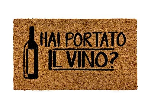 BIANCHERIAWEB Zerbini Entrata Ingresso Casa Da Esterno Antiscivolo In Cocco Varie Fantasie 70x40 Vino