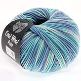 Lana Grossa Cool Wool Print 728 - Himmelblau/Helltürkis/Natur