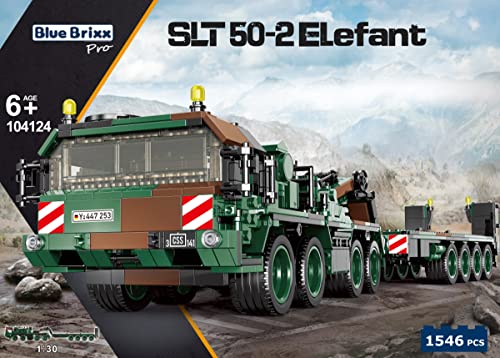BlueBrixx Pro 104124 - SLT 50-2 Elefant, Bundeswehr Klemmbausteinen mit 1546 Bauelementen. Kompatibel mit Lego. Lieferung in Originalverpackung Cover
