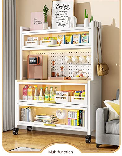 Carvpums Kitchen Storage Pantry Cabinet Buffet Sideboard Cupboard Quick Assembly 65'' White Coffee Bar Microwave Stand Cabon Steel Organizer With Foldable Door #TOP5
