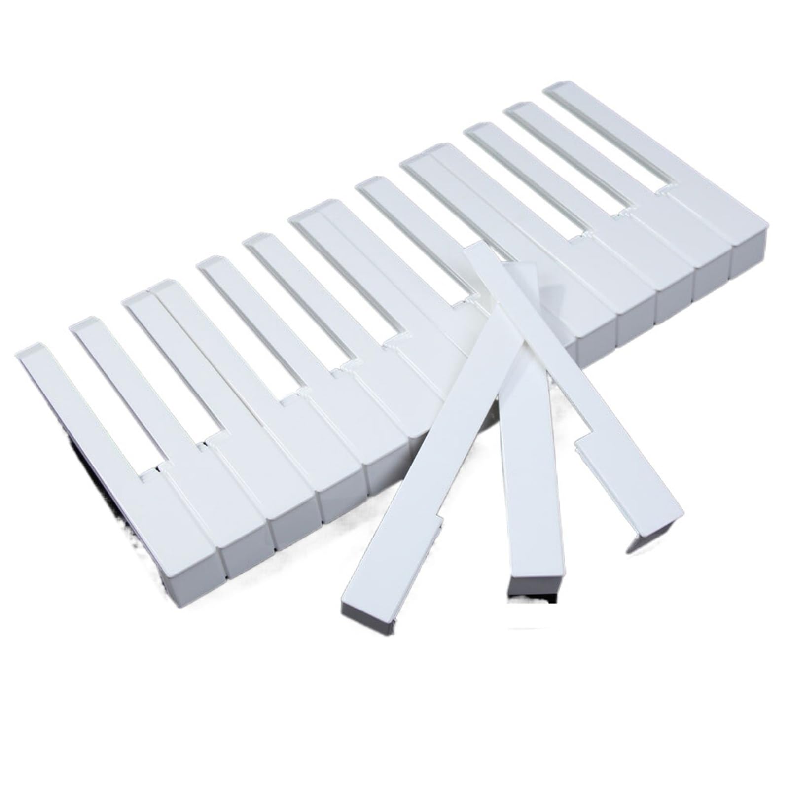 Compatibile con kit di tastiere for pianoforte in plastica ABS bianca da 52 pezzi con accessori for strumenti a tastiera frontali