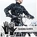 NIDONE Biking Gloves 1 Pair Touchscreen Thermal Gloves Non-Slip Waterproof Windproof Stylish Fleece-Lined Winter for Sports, Black for Men