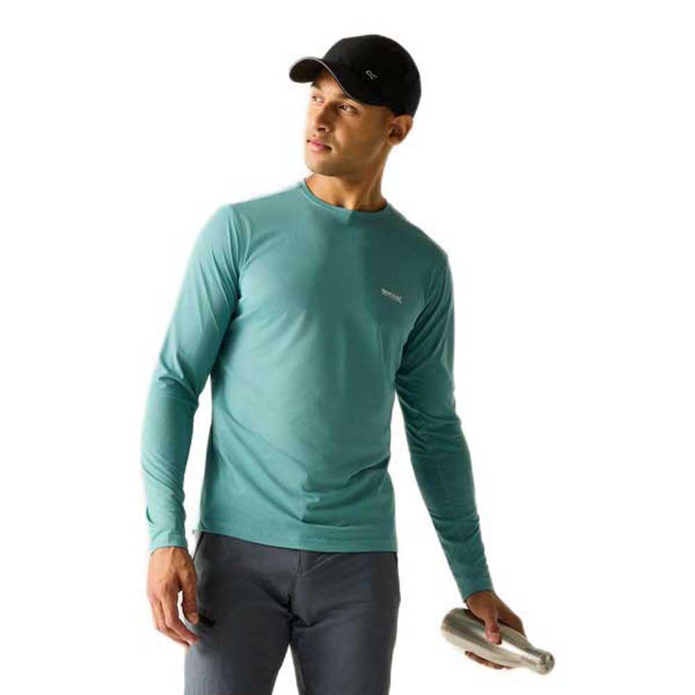 Regatta Men's Green Mindo Long Sleeve Anti-Insect Shirt Ideal For Travel And Hiking