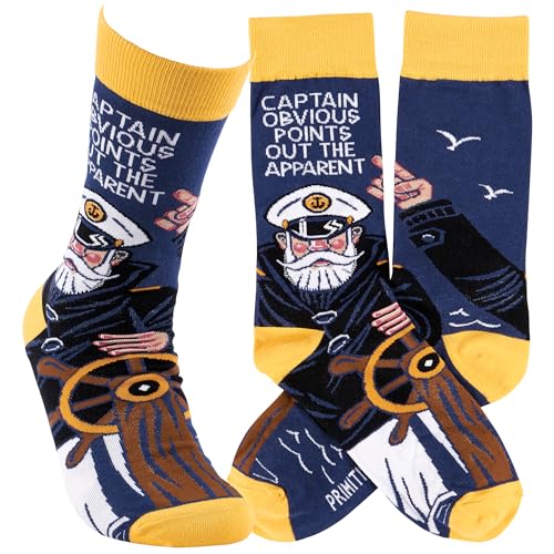 Calcetines Primitives by Kathy Captain Obvious divertidos y multicolor de talla única 2