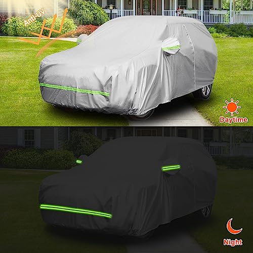Image of Waterproof SUV Car Cover Custom Fit for 2022-2024 Honda HR-V, 6 Layers All Weather Car Covers with Zipper Door & Windproof Bands for Sun Snow Rain Dust Protection, Outdoor Indoor
