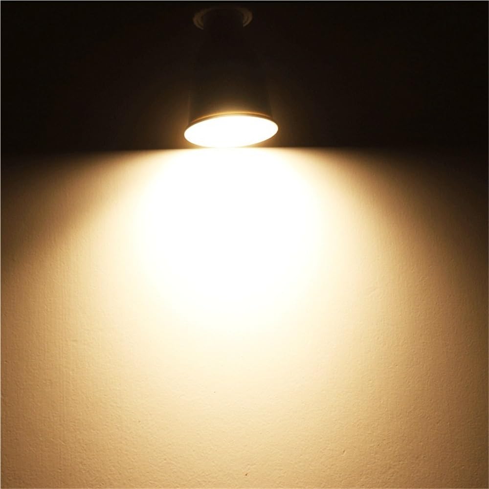 KJXP, Lot de 100, Spot LED GU10 5W/7W AC220V 2835SMD-6/8LED Lampe Plastique + Aluminium Sans Scintillement(3000k warm white,5W)