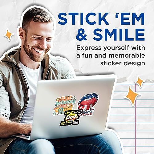 Image of (2 Pack) Can We Fix It - No It's F***ed Stickers - Funny Mechanic Toolbox Construction Journeyman Lineman Hard Hat Stickers - Car, Truck, SUV - Automotive Decal Bumper Stickers - Made in USA