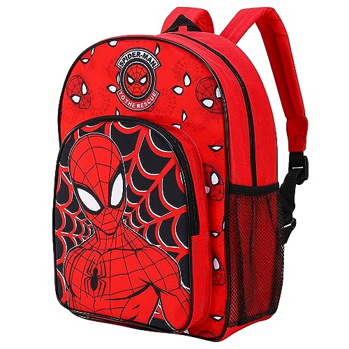 Marvel Spiderman Kids Childrens Premium Backpack School Rucksack Travel Bag Boys Girls with side mesh pocket and front zipped pocket