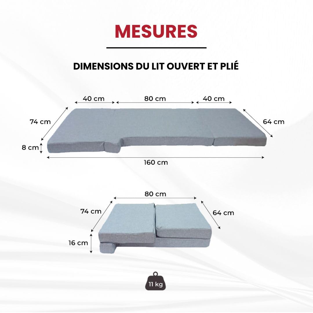 Lit de Cabine pour Fiat Ducato, Citroen Jumper, Peugeot Boxer (2002-2023), Camper Van, Matelas Avant Pliable, Camping-Car, Cabine Couchette Supplémentaire