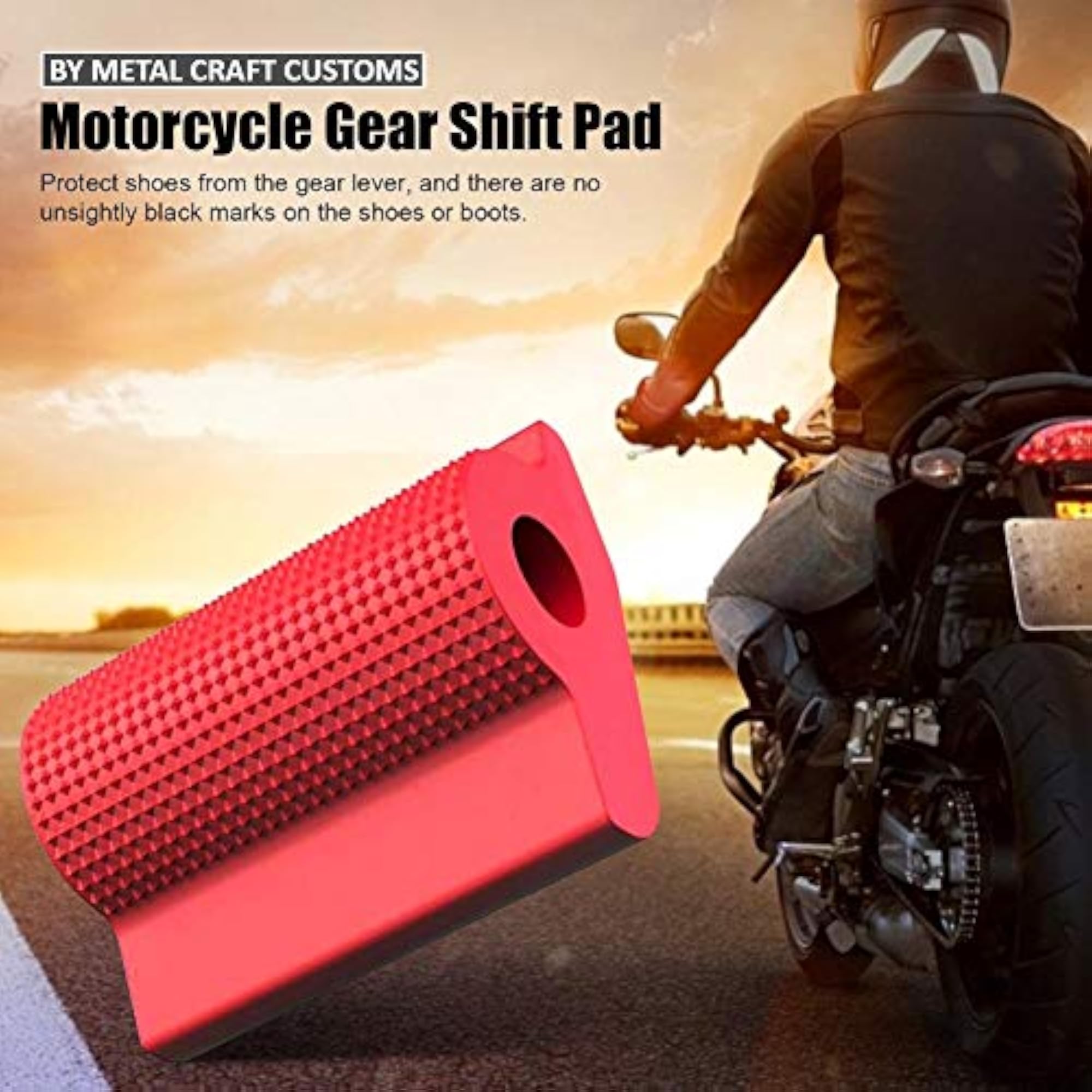 Metal Craft Customs Universal Rubber Motorcycle Shift Gear Lever Cover