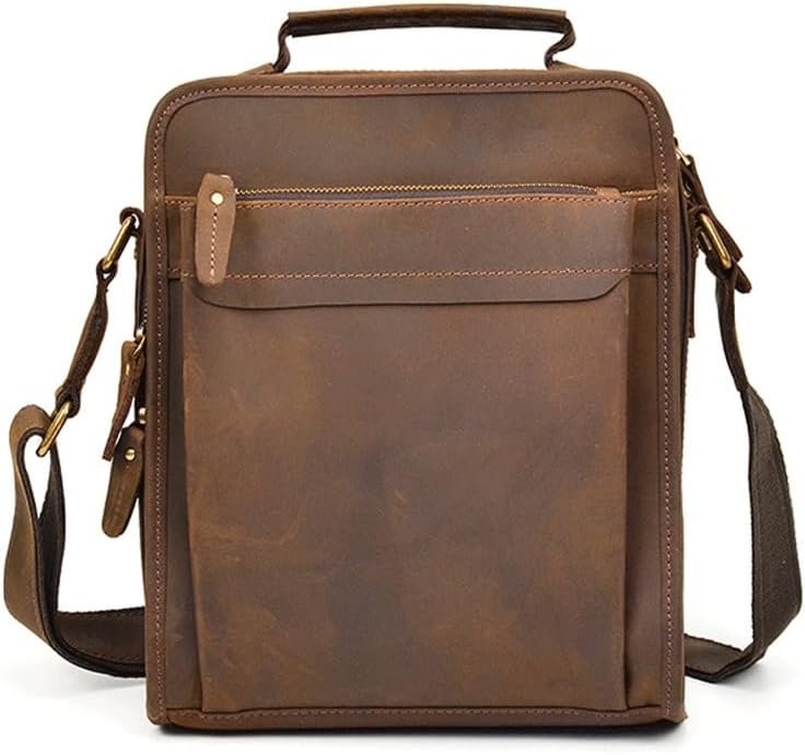 Vintage Shoulder Bag Crossbody Multi-layer Tote Small Handbag For Men