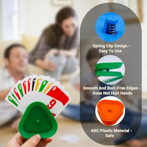 YCVSKY 4 Stück Kartenhalter Kinder,Spielkartenhalter Kinder Spielkarten,Kartenhalter Spielkarten für Senioren und Kinder – Bild 4