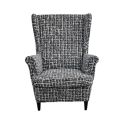 Eco-Ancheng Wingback Chair Slipcover 2 Piece Wingback Chair Cover Spandex Wing Chair Slipcovers Wingback Armchair Covers With Elastic Bottom For Living Room Wingback Chair #TOP13