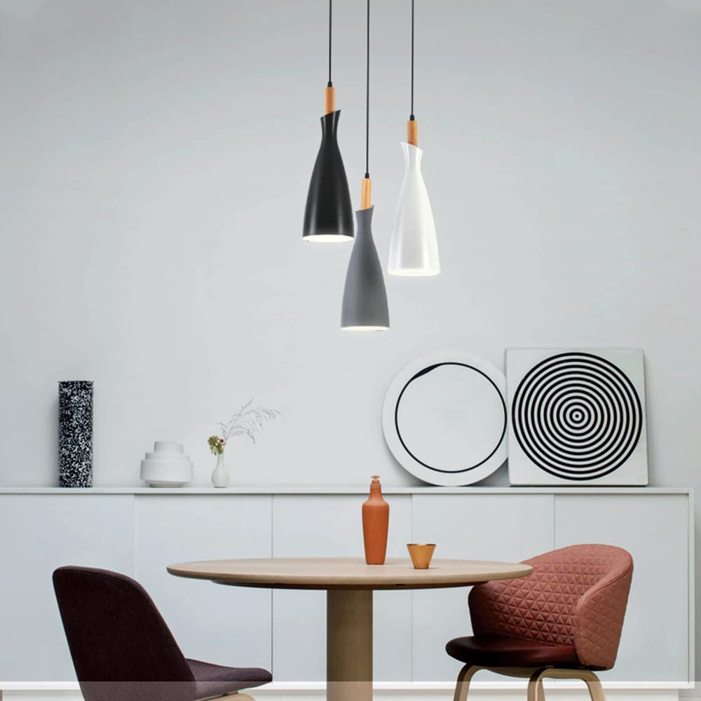 RCIDOS Lámpara Colgante Creativa Elegante Araña Escandinava Creativa Simplicidad Lámpara Colgante Un Solo Cabezal Lámpara Suspensión Ajustable De Metal para Cocina, Cafetería Rústica Interior