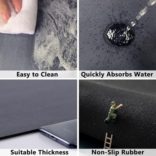 Tapis de bain antidérapant séchage rapide en diatomite douce Odot - 5