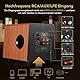 800X Subwoofer Aktiv 8 Zoll, 100Watt Sub Woofer mit RCA AUX LFE Eingänge, Integrierter Verstärker, MDF Gehäuse, Braun – Für Heimkino & HiFi