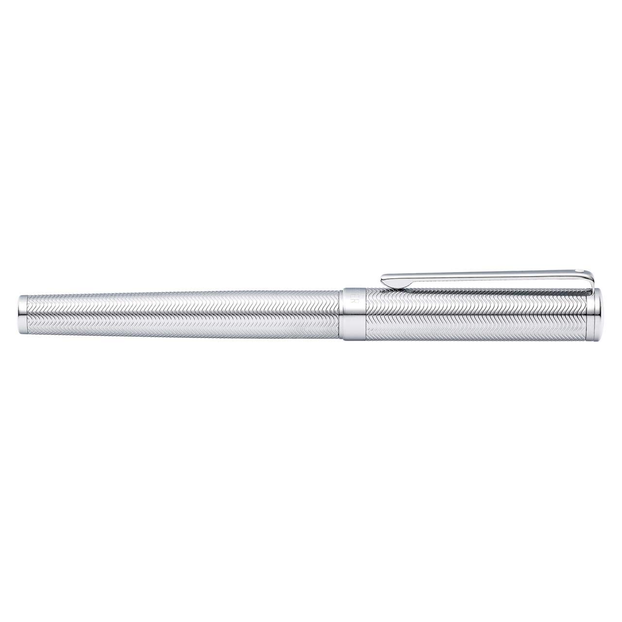 Sheaffer Intensity Engraved Chrome Fountain Pen with Chrome Cap, Trim, and Medium Nib