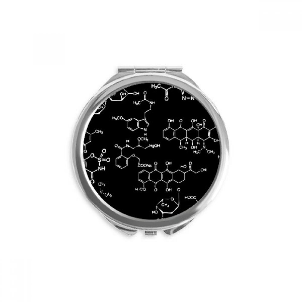 Miroir rond de poche structure moléculaire cosmétique de sac portable - 5