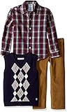 Izod Kids Boys' 3 piece Modern Aryglye Sweater Vest Set