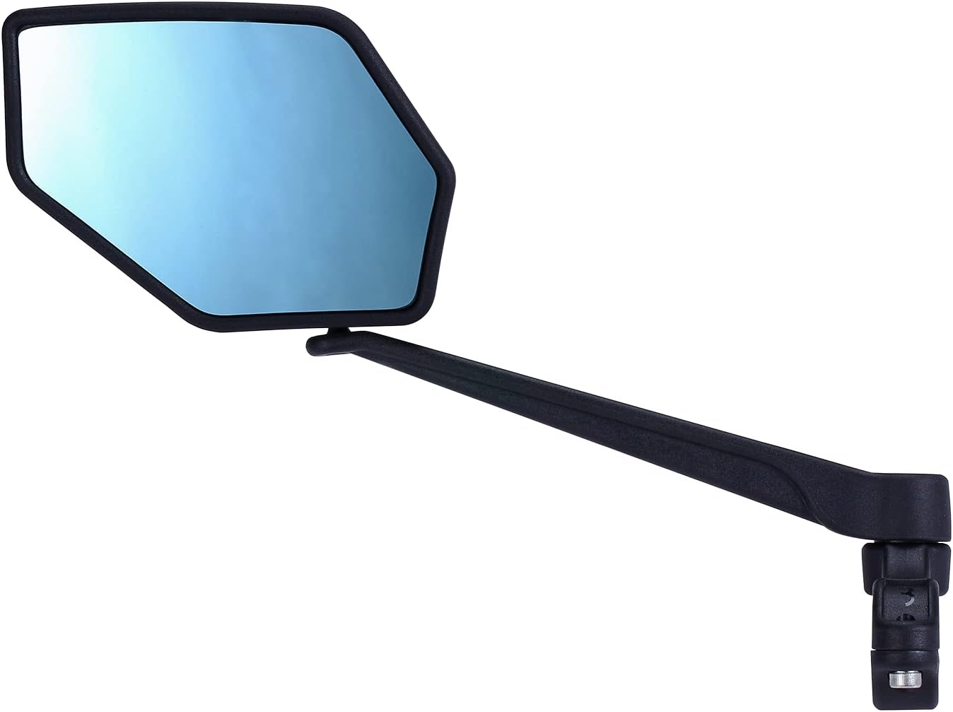 BBB Cycling Unisex's E-View Clamp Bicycle Mirror Multi Adjustable Mounting System for On The Handlebar Anti-Glare Coating E-Bike Certified Available in Left and Right, Black, One Size
