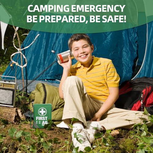 General Medi First Aid Kit -Compact First Aid Bag(175 Piece) - Reflective Bag Design- Includes Instant Cold Pack,Emergency Blanket For Home, Office, Vehicle,Camping, Workplace & Outdoor - 7