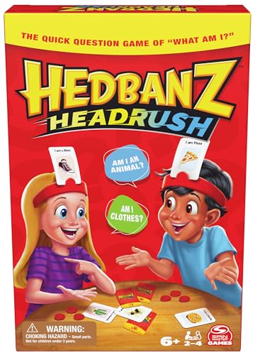 Hedbanz Headrush , Jeu de devinettes, Jeux de société familiaux | Jeux de société pour Enfants de 6 à 8 Ans | Jeux Amusants | Jeux pour Enfants à partir...