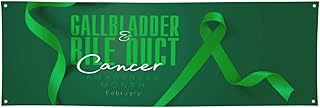 Gallbladder And Bile Duct Cancer Awareness Month Backdrop Banner Outdoor Hanging Sign 24 * 71 Inches Decorations Photography Background Party Decor Supplies For Home