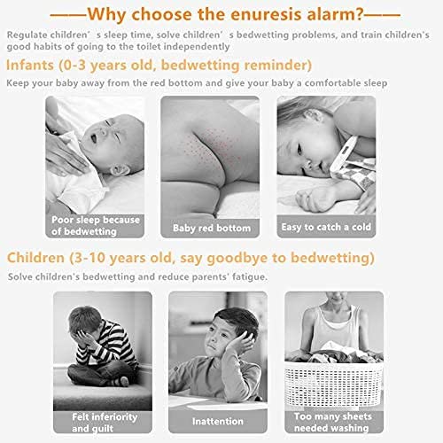 Bedwetting Alarm For Kids Boys Girls, Bellairis Bed Wetting Enuresis Alarm With Sound, Vibration And Light, Monitor For Bedwetters, Potty Training #TOP3