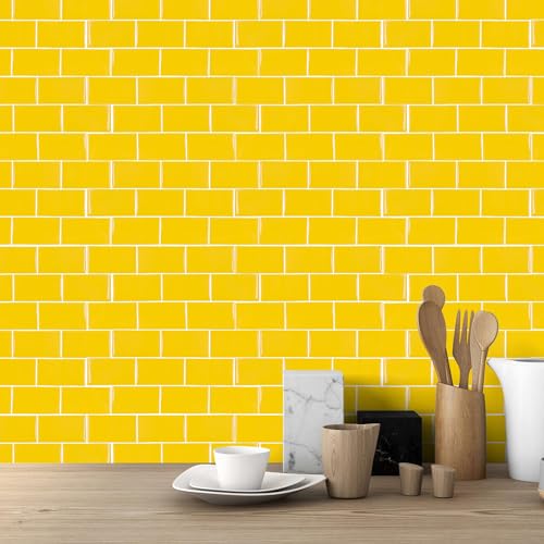 WALPLUS Thicker Glossy Upgrade 3D Stick on Tiles for Bathroom 30x15cm(12x6) DIY Peel and Stick Backsplash Transfers Removable Tile Stickers for Kitchen Splashbacks Renovation 20-Sheets - Image 2