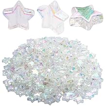Acrylic Star Beads,400 Pieces 10mm Transparent Small Acrylic Spacer Beads for Crafting Baracelet Necklace Jewelry DIY