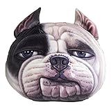 HIROANO 大きい リアル かわいい ふっくら 犬顔 猫顔 犬 猫 クッション ぬいぐるみ クリスマス 誕生日 プレゼント グッズ 雑貨 抱き枕 ハンドタオル付きモデル (ボクサー)