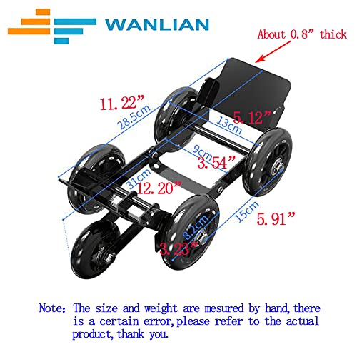 Image of WANLIAN Flat Tire Boosters,Motorcycle /Ebike /Tricycle Flat Tire Wheel Puller Booster 5 Wheels Trailer Electric Emergency Help Self-Rescue Traile(Wheels Color Random)