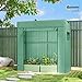 Outsunny Tomatengewächshaus Foliengewächshaus mit Rolltor Netzfenster Schrägdach 196 x 77 x 197 cm Stabil Gewächshaus mit PE-Folie Erdhaken Tomatenhaus Treibhaus für Garten, Balkon, Terrasse Grün