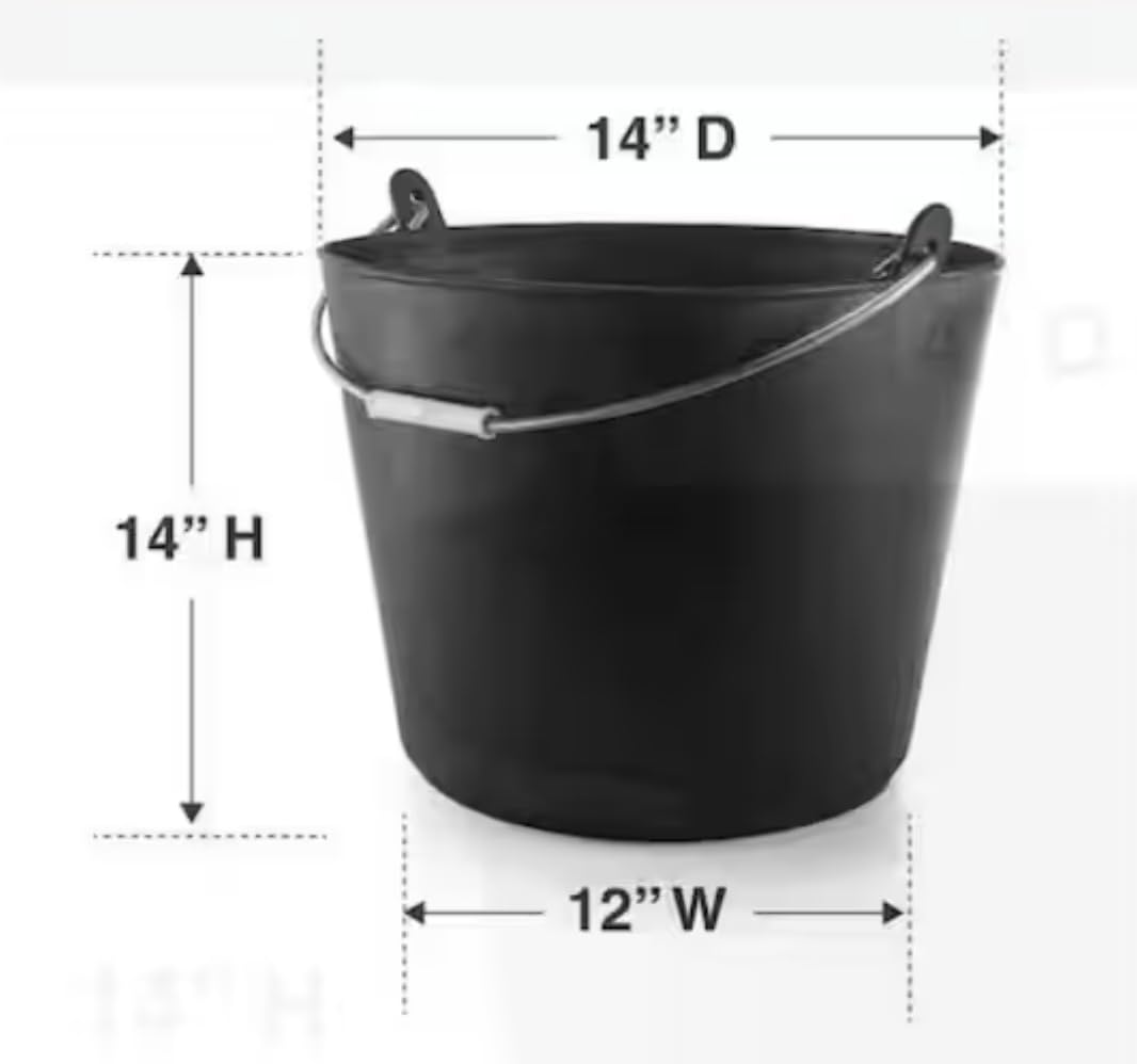 5.75 Gallon Plastic Tub with Metal Handle, 2 Pack LI47558