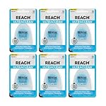 REACH Ultraclean Dental Floss, Mint, Plaque Remover for Teeth, Shred Resistant, Waxed, Easy on Gums & Teeth, Mint, Oral Care, PFAS Free, for Adults & Kids, 6 Pack, 30 yd