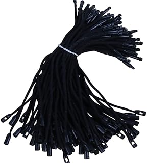 SEIWEI 200PCS Polyester Hangtags String Snap Lock Clothing Tag Rope Bullet Lanyard DIY Hand Worn Rope Pin Loop Fastener Hook Ties