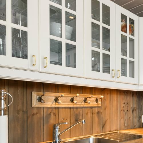 Image of Ravinte 10 Pack 3 Inch Brushed Brass Kitchen Cabinet Handles Solid Zinc Alloy Cabinet Pulls Cupboard & Drawer Handles