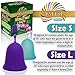 Talisi Menstrual Cups Set of 2 with Collapsible Silicone Sterilizer - Super Soft Reusable Period Kit - for Regular Heavy Flow (Small & Large) - Best Tampon and Pad Alternative, Feminine Hygiene Copa