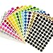 JANYUN 2240 Pcs 3/4" Round Coding Circle Sticky Dot Labels Stickers, 16 Colors