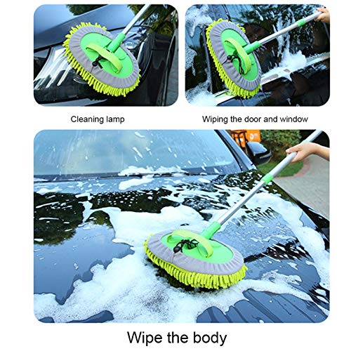 HEXLONG Mop Auto Wassen Drie Sectie Telescopische Staaf Mop Huishoudelijke Multifunctionele Draagbare Vegen En Schrapen… - Image 3