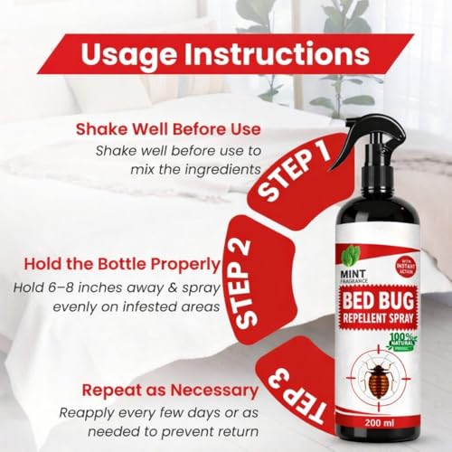 Bed Bug Repellent Spray - 200ML | Mite Removal Spray | Non-Toxic & Fast-Acting | Anti-Bed Bug Treatment for Home, Mattress, Sofa, Furniture & Bedding (1, 200Ml) - Image 4